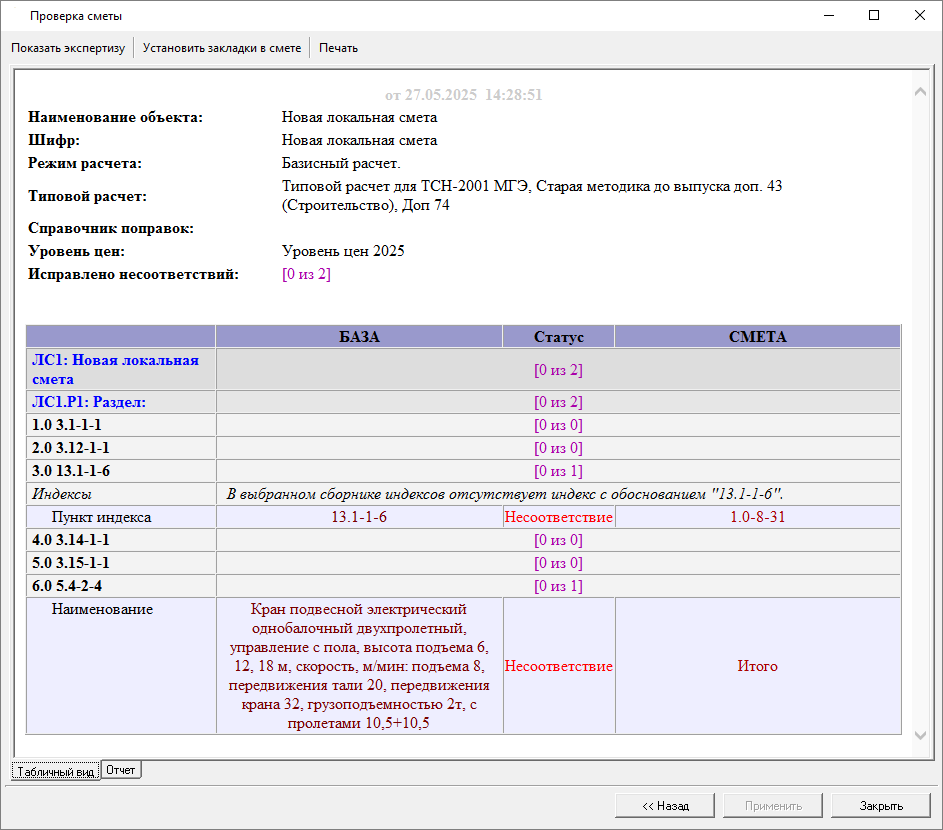 экспертиза сметы